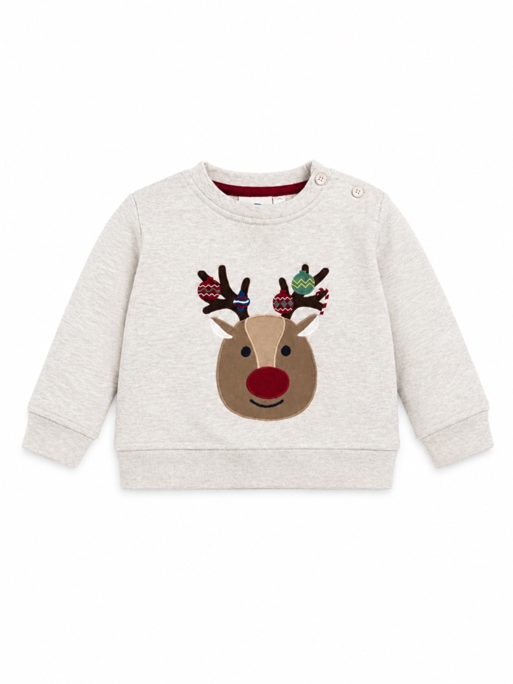New - JoJo Maman Bébé Reindeer Christmas Sweatshirt